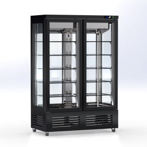 Inox Cabinets 4 sides glass height 210cm