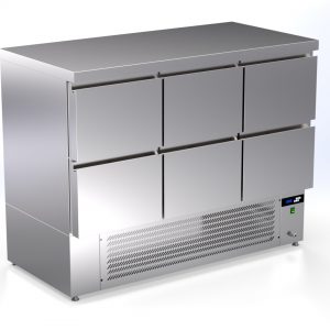 Refrigerated counters with drawers