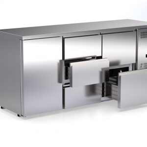 Refrigerated counters bottle coolers height 100cm