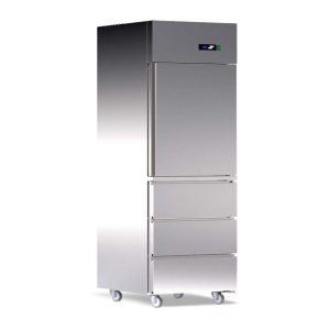 Inox cabinets single door fridge and freezer with drawers