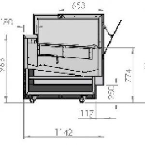 Ice cream – pastry displays quadrata
